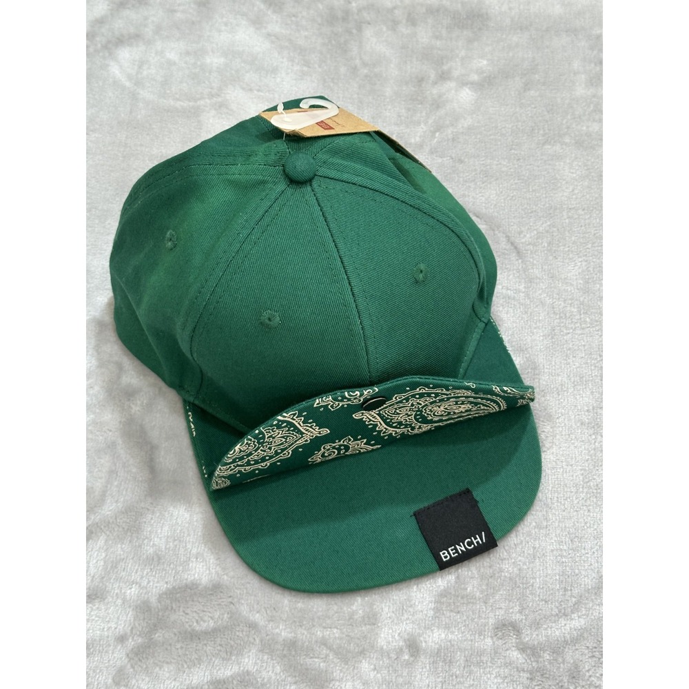 Bench Double Bill Hat Men's Snapback Green Paisley Brand‎ New With Tag